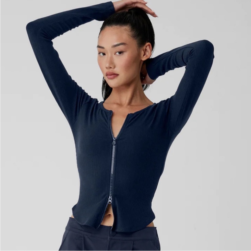 Alo Ribbed Stardust Jacket Medium